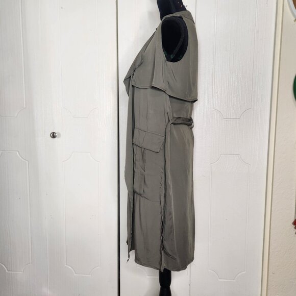 Mossimo Olive Green Sleeveless Duster Cardigan - Picture 8 of 9